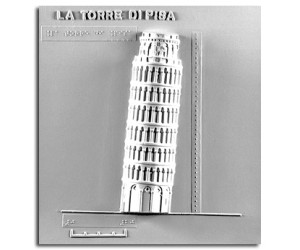 Architettura Romanica. Torre pendente (Pisa): prospetto