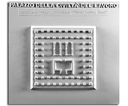 Architettura del '900. Palazzo della civiltà del lavoro (Roma): pianta